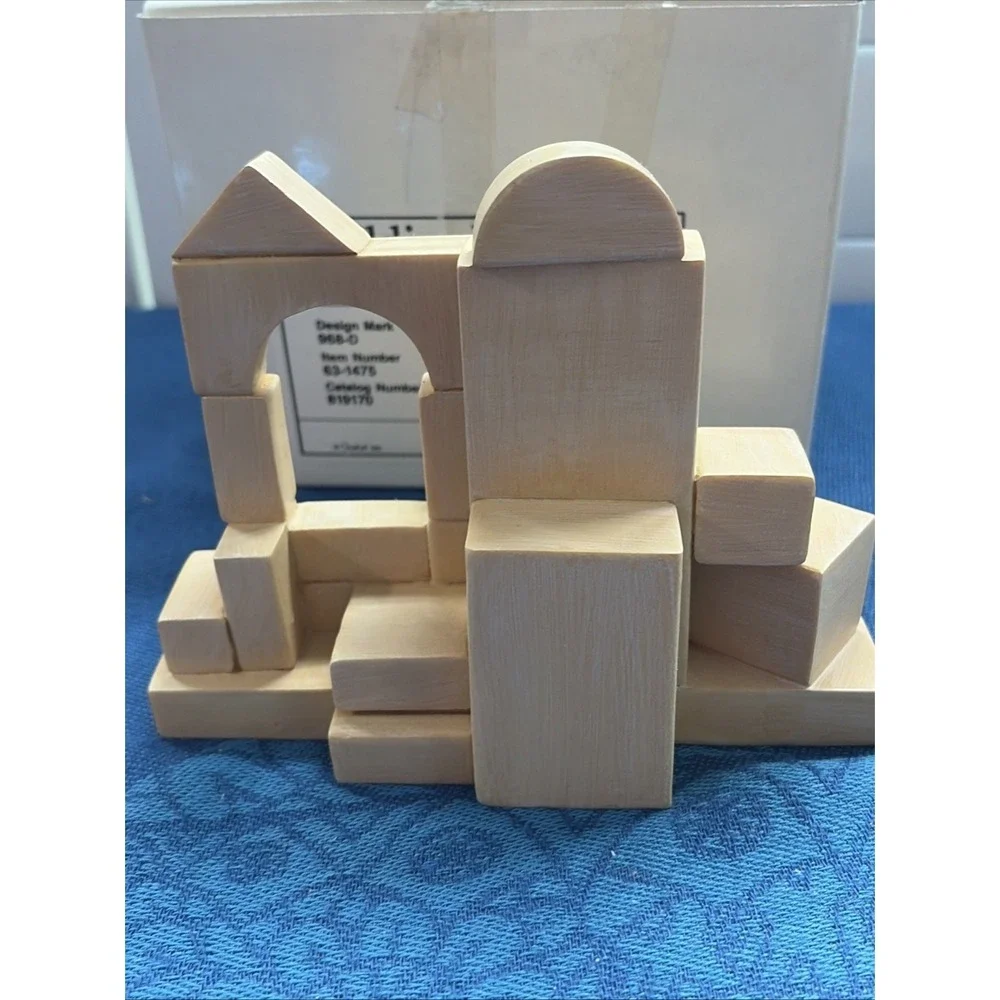 1990 Goebel Olszewski Miniatures ABC Building Block Castle Display 968-D W/ Box - Picture 3 of 6